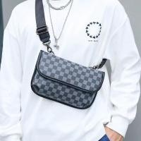 ราคา พร้อมส่งกระเป๋าหนังPU คาดอก สะพายข้างได้ กระเป๋าหนังpuผู้ชาย 2441 (25052932192)