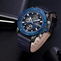 ราคา naviforce watch แท้ ของแท้รุ่น NF9039-B BE BE สายหนังสีน้ำเงิน พร้อมส่ง พร้อมกล่อง (1438053797)