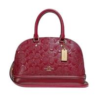 ราคา พร้อมส่ง‼️Coach แท้ 100%กระเป๋าถือผู้หญิงCoach mini โดมหนังแก้ว สีแดง (11559203147)