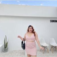 ราคา ชุดเช็ต 2 ชิ้น เสื้อ+กระโปรง สาวอวบอ้วน แนวเซ็กซี่ มือ1 (18656110488)