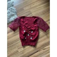 ราคา เสื้อครอปสีแดง คอเหลี่ยม ไหมพรม มิกกี้เมาส์❤️ (11094754128)