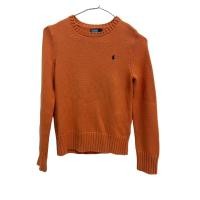 ราคา Ralph lauren polo เสื้อสเวตเตอร์ไหมพรม สีส้ม สวยใหม่ แท้!!! (25501533611)