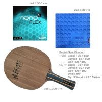 ราคา SANWEI ไม้ปิงปองประกอบ ไม้ปิงปอง รุ่น SP-C (CARBON) สำหรับเกมบุก+ยาง GEWO NANOFLEX FT 45+ยาง KOKUTAKU 868 SPIN POWER (2193672402)
