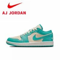 ราคา Air Jordan 1 Low Shock-absorbing Anti-Slip Low-Top Retro Basketball ShoesTeal (18991604486)