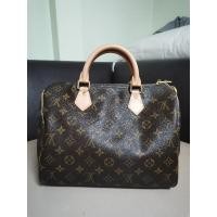 ราคา กระเป๋า Louis Vuitton Speedy30 ของแท้100% มือสองพร้อมสายครอสบอดี้ (22620855516)