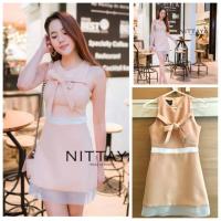 ราคา เดรสแขนกุดผูกโบว์ ป้าย Nittaya แต่งผ้าแก้วด้านล่าง (1457169435)