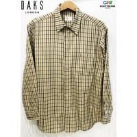 ราคา DAKS LONDON แท้ เสื้อเชิ๊ตแขนยาวลายสก๊อตครีม (2493365157)
