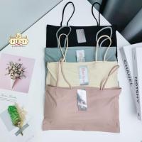 ราคา เสื้อสายเดี่ยวไร้ขอบ ทรงเกาะอก มีฟองน้ำเสริม ครึ่งตัว sister hood 1018 เนื้อผ้ามันๆ ใส่เย็นสบาย (23433977561)