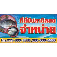 ราคา ป้ายไวนิลขายปลานิล ปลานิล ที่นี่มีปลานิลจำหน่าย ป้ายหน้าร้าน ป้ายรืมทาง ฟรีออกแบบ พับ เจาะตาไก่ฟรี (23123269670)