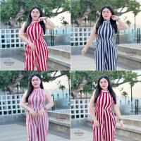 ราคา จั๊มสูทสาวอวบ ฮ624 จั๊มขายาวลายริ้วไฮโซ ไฮโซมากกกตัวนี้จะเป็นสายชิล์ลๆก็สวย (22118460283)