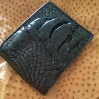 ราคา กระเป๋าสตางค์หนังจระเข้Original Crocodile Leather Wallet Men Original Skin Crocodile dark Brown Color (4097735798)