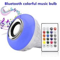 ราคา หลอดไฟแอลอีดีเปลี่ยนสี ฟังเพลงได้ บลูทูธไร้สาย Smart E27 12W Ampoule LED Bulb RGB Light Wireless Bluetooth Audio Speaker (13091231480)