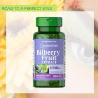 ราคา Bilberry fruit Extract 1000 mg วิตามินบำรุงสายตา นำเข้าจาก USA (15802378272)
