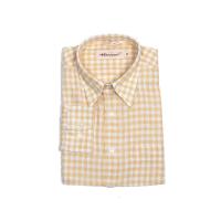 ราคา HAZARD เสื้อเชิ๊ตทำงานแขนยาวลายสก็อต ผ้า Linen(ลินิน) สีเบจขาว (3255959525)