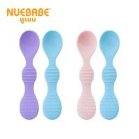 ราคา Nuebabe ชุดช้อนซิลิโคนแพ็คคู่ มีกล่องใส่ พกพาได้ (602688) (9750470503)