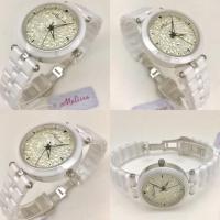 ราคา นาฬิกาข้อมือผู้หญิง melissa สายเซรามิคสีขาว สวยเรียบหรู (1244720948)