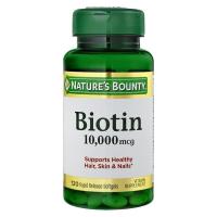 ราคา [ของแท้ 100%] NATURE'S BOUNTY BIOTIN 10,000 mcg (10000 mcg) 120 RAPID RELEASE SOFTGELS (NEW COLOR) (1340344936)