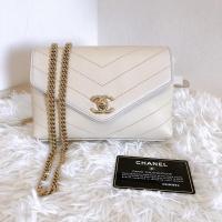 ราคา used chanel chevron calfskin holo21 (11847964053)