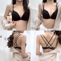 ราคา เสื้อชั้นในผู้หญิงตะขอหน้า รุ่นB-021 บราตะขอหน้า ไร้ขอบ ไร้โครง ด้านหลังเป็นสายไขว้ (21647216320)