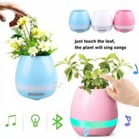 ราคา กระถางต้นไม้ ลำโพงบลูทูธไร้สาย Bluetooth เสียงดี เพลงกระถางดอกไม้สมาร์ทกระถางต้นไม้หม้อพลาสติกนิ้วสัมผัสไฟLEDไฟกลางคืน (11261948594)