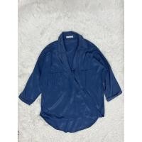 ราคา เสื้อเชิ้ต สีน้ำเงิน ใส่ทำงานได้ ยี่ห้อ masaya รอบอก 42 นิ้ว มือสอง (19825382717)