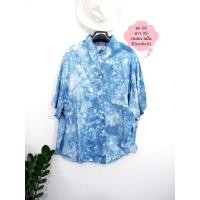 ราคา เสื้อมือสอง เสื้อสาวอวบ เสื้อเชิ้ต แขนสั้น ผ้าเรยอน สปัน อก 56 ยาว 29 นิ้ว แบรนด์ Elisabeth (8263787912)