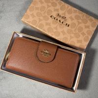 ราคา กระเป๋าสตางค์ใบยาวCoachพร้อมส่งอุปกรณ์ครบกล่องสีน้ำตาลสวย (12591399816)