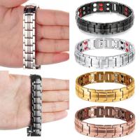 ราคา สร้อยข้อมือแม่เหล็ก สองแถว บําบัด แม่เหล็ก ดูแลสุขภาพ ผู้ชาย ทอง เงิน ถอดออกได้ สร้อยข้อมือแฟชั่น เครื่องประดับ (20619681345)