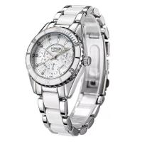 ราคา นาฬิกาข้อมือผู้หญิง Longbo สายเซรามิคสีขาว สุดหรู กันน้ำได้ - สินค้าของแท้ พร้อมกล่องแบรนด์สุดหรู (1271966990)