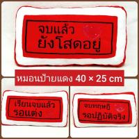 ราคา ของขวัญ รับปริญญา หมอนป้ายแดง คำพูดโดนๆ หมอนอิงป้ายแดง (23403464660)