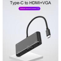 ราคา TYPE C HDTV VGA USB 3.0 ADAPTER Converter พร้อมแจ็ค 3.5 USB-C HUB Adapterสำหรับ Mac air Pro Huawei P30 P20 Samsung S9 S8 (5238776945)