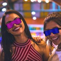 ราคา แว่นตาเรืองแสง มีไฟ LED แบบชาร์ต USB แว่นตาไฟกระพริบ (11713603542)