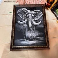 ราคา กรอบรูปภาพมงคล ภาพวาด ภาพช้าง งานวาด ตกแต่งบ้าน ร้านค้า เสริมฮวงจุ้ย ภาพมงคลเรียกทรัพย์ (23577364628)