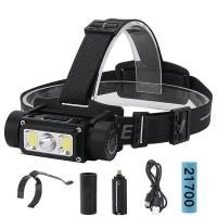 ราคา ไฟฉายคาดหัว Boruit B40 1200LM LED Head Flashlight L2 COB LED Headlamp 18650 21700 Water proof Camping (14333890585)