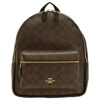 ราคา ใหม่ เป้ขนาดกลาง 10 นิ้ว COACH F32200 ขนาดกำลังพอดี ลายซีน้ำตาลเข้ม (1457434847)