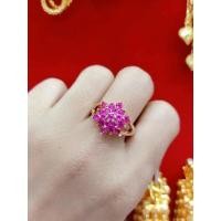 ราคา แหวนทับทิมชมพู#แหวนหัวดอกไม้ชมพู (20903715128)