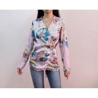 ราคา Floral Top เสื้อทรงป้ายผูก ผ้าซาตินพิมพ์ลายดอกสุดเก๋ (9614421969)