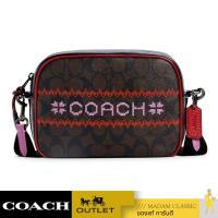 Coach C1541 Dempsey Camera Bag In Signature Canvas with Fair Isle Graphic กระเป๋าสะพายข้าง