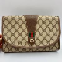 ราคา ❤️Gucci Vintage GG Supreme Clutch Flap Bag ❤️ (7615087663)