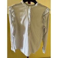 ราคา H&M เสื้อเชิ้ตคอจีนลาย Stripe ฟ้าขาว (มือสองสภาพดี) (22972976662)