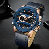 ราคา naviforce watch แท้ ของแท้ 2 ระบบ รุ่นNF9097-RG BE BE สายหนังสีน้ำเงิน พร้อมส่ง พร้อมกล่อง (1438062627)