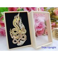 ราคา พญานาคเกี้ยวคู่ประดับเพชร 77 เม็ด สีทองนาค HIGH END ร่ำรวย (5739066338)