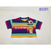 ราคา 2021เด็กโตผู้หญิงเสื้อแขนสั้นเอวลอย6-10ปี เสื้อแขนสั้นลายทางเด็กผู้หญิง เสื้อแขนสั้นสายรุ้งสี หมีน่ารัก black pink (10719309047)