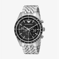ราคา EMPORIO ARMANI นาฬิกาข้อมือผู้ชาย รุ่น AR5988 Sportivo Chronograph Black Dial - Silver (21419509262)