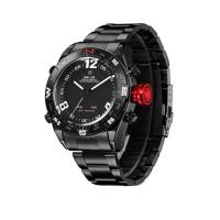 ราคา WEIDE นาฬิกาข้อมือผู้ชาย LED สายสเตนเลส รุ่น SPORT I I - สีดำ #196 (592328556)