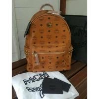 ราคา New!.MCM Small Backpack สายหนัง บุหนัง สีน้ำตาล (435258384)