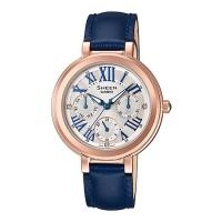 ราคา Casio Sheen นาฬิกาข้อมือผู้หญิง สายสหนังแท้ รุ่น SHE-3034GL-7C - สีน้ำเงิน (1935634543)