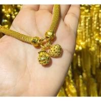 ราคา สร้อยข้อมือ1บาท ลายชีฟองห้อยถุงทอง หัวใจ ฉลุ มีขนาด16cm&18cmบริการเก็บเงินปลายทาง (16361038463)