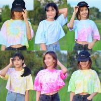 ราคา เสื้อครอป เสื้อมัดย้อม oversize (13221393190)