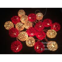 ราคา โคมไฟตะกร้อหวาย-โทนขาวแดง (310047444)